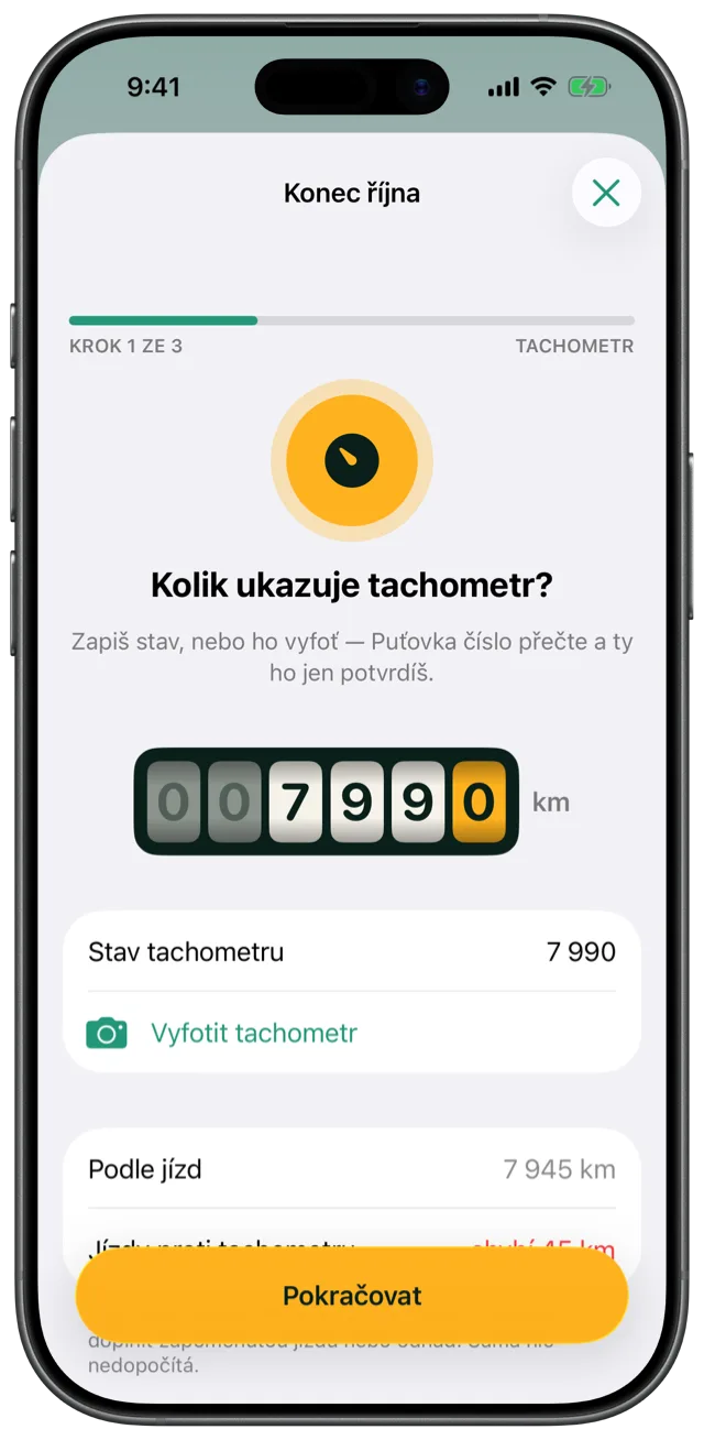 Tachometr — Puťovka