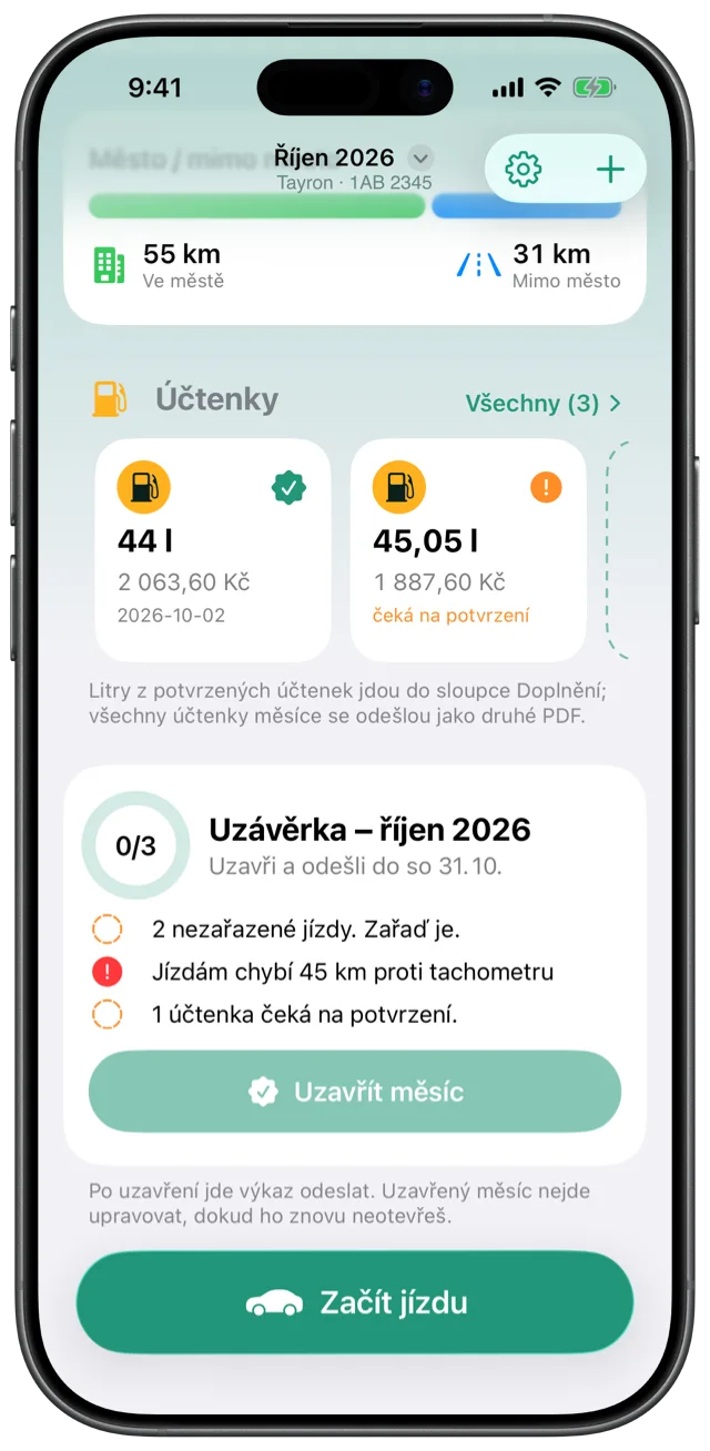 Uzávěrka a odeslání — Puťovka